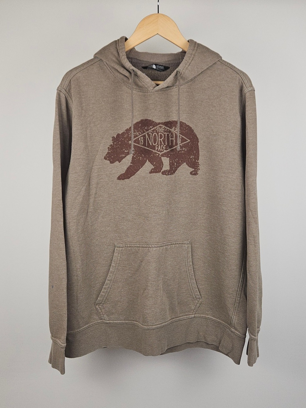 The North Face Bearitage Pullover Hoodie Brown Graphic Sweatshirt Men’s L